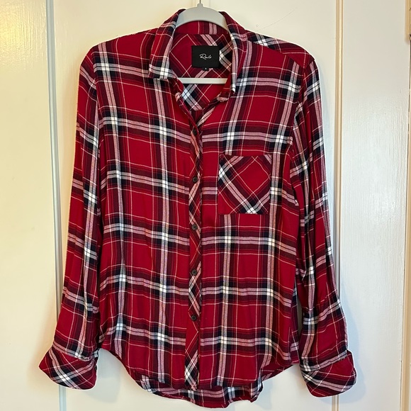 Rails Button Down Red/Black/White - Small - Picture 1 of 3